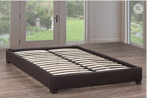 Platform Bed Espresso Leather