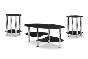 3PC Set Black Chrome