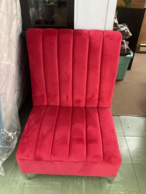 Red Velvet accent chair MADE IN 🇨🇦