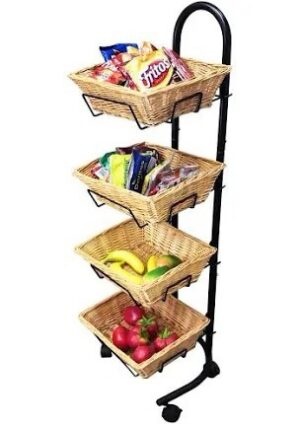 4 tier wicker stand