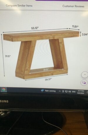 Wood console table