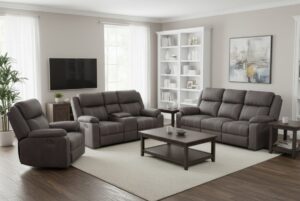 Fabric Charcoal Electric Recliner