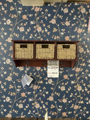 Coat rack with bins
