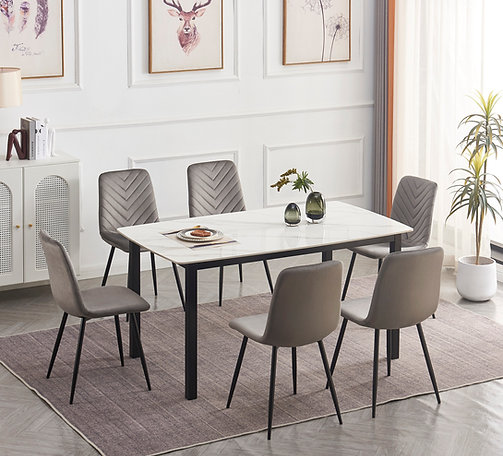 7PC table set- MARBLE