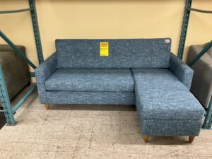 MADE IN CANADA 🇨🇦Sectional blue with white etching
