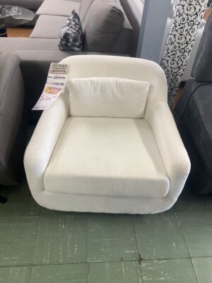 White accent chair