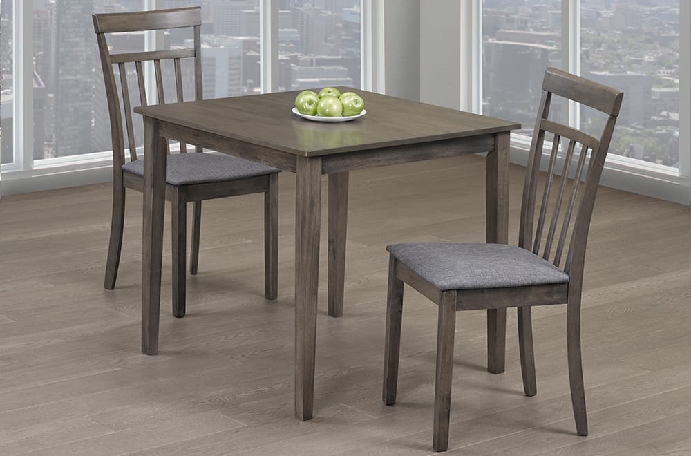 3PC Dining Set washed Grey