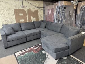 Modular 5PC Sectional Dark Grey